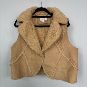Tasha Polizzi Vegan Suede Sherpa Lined Vest Size XL